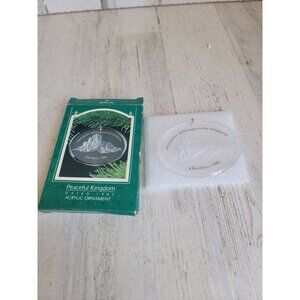 Vintage Hallmark peaceful Kingdom 1985 ornament Xmas acrylic